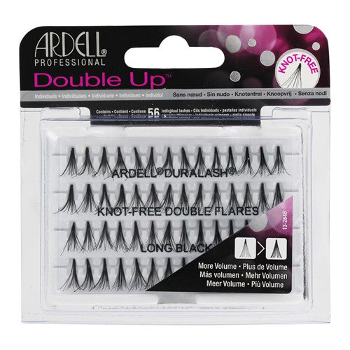 Double Individuals Long Black Knot Free Naturals Eye Lashes By Ardell Professional, 56 Ea