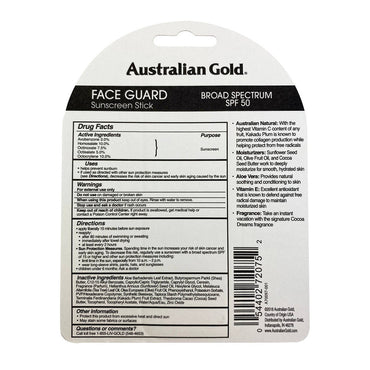 Australian Gold SPF 50 Face Guard Sunscreen Stick, 0.5 oz