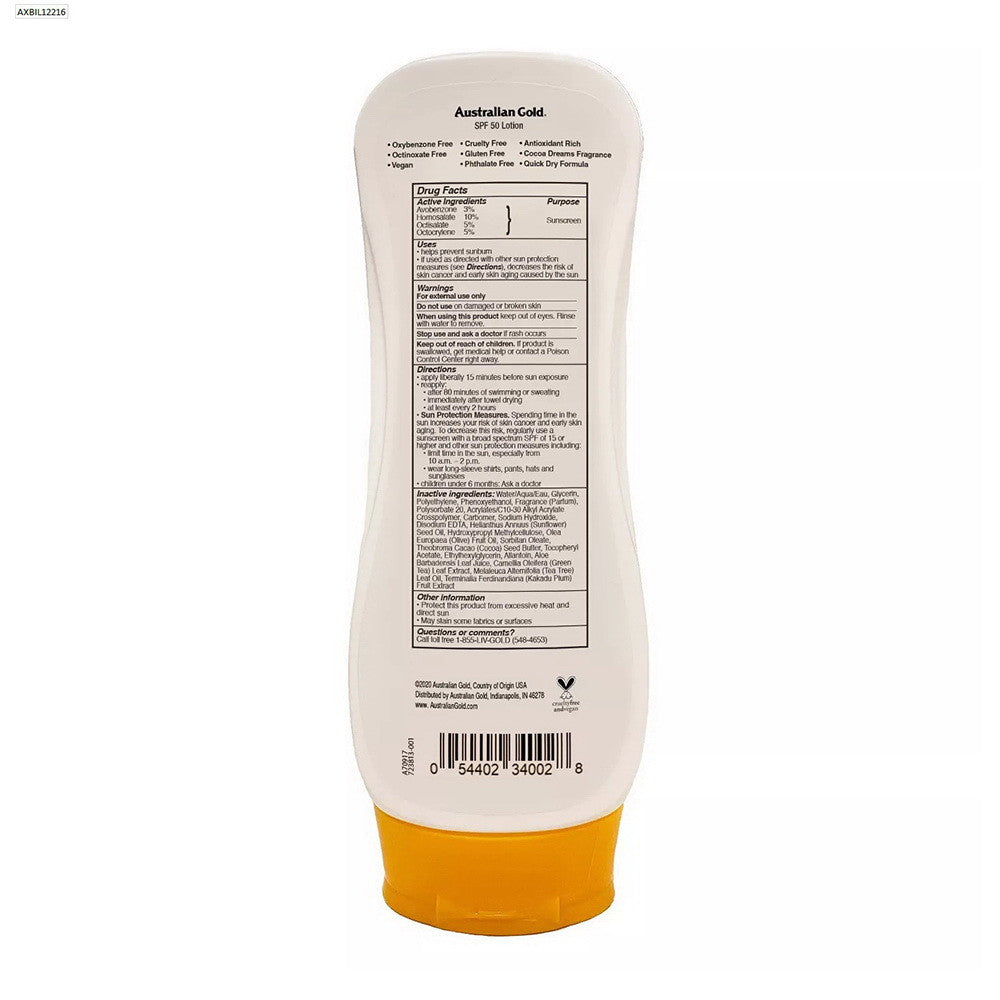 Australian Gold SPF 50 Lotion Ultimate Hydration, 8 Oz