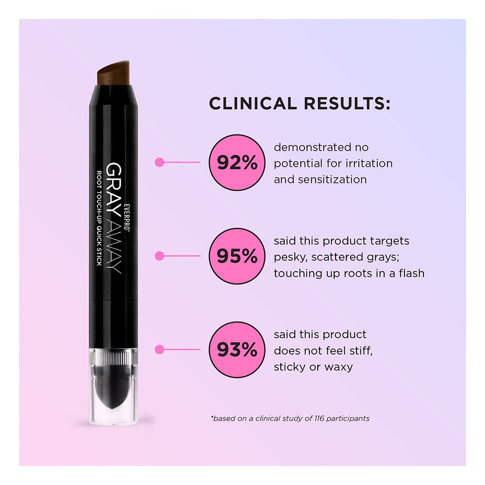 Everpro Beauty Gray Away Root Touch Up Quick Stick, Light Brown, 1 Ea