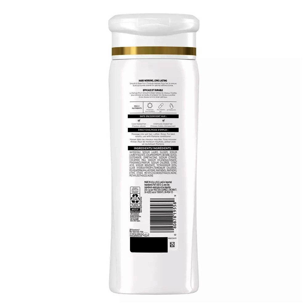 Pantene Pro-V Smooth & Sleek Shampoo, 12 Oz