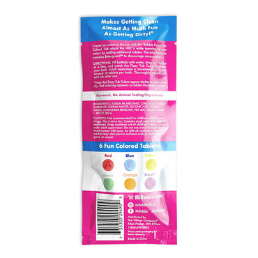 Mr Bubble Fizzy Tub Colors Assorted Bathwater Colors, 9 Ea