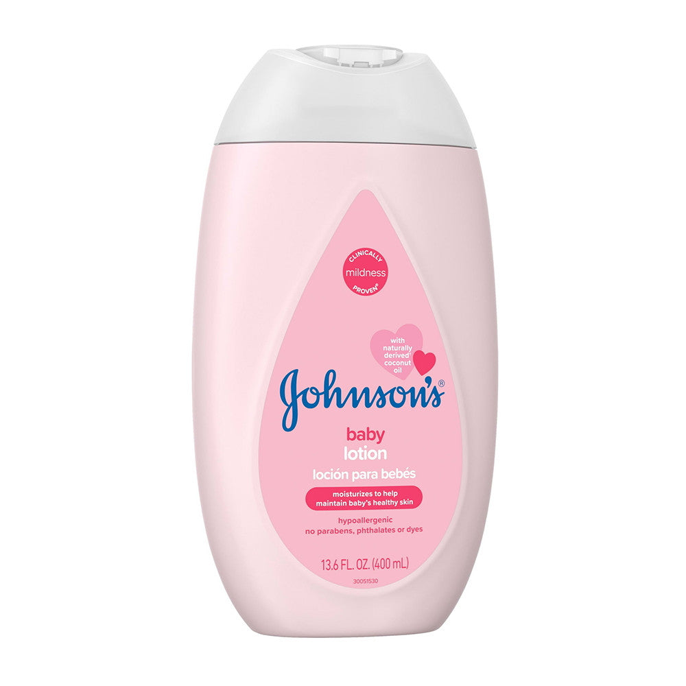 Johnson's Moisturizing Pink Baby Lotion with Coconut Oil, 13.6 Oz