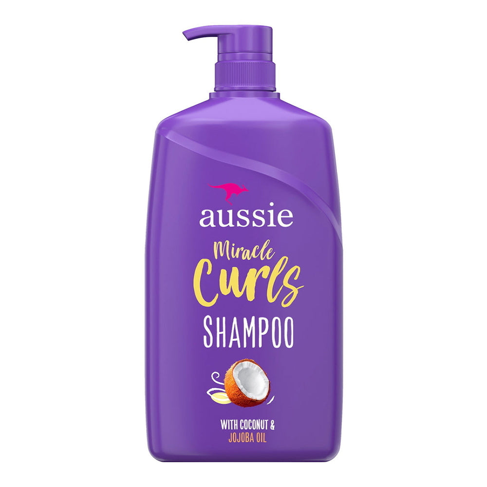 Aussie Miracle Curls Shampoo with Coconut Oil for Deep Hydration Frizz Control and Defining Natural Curls 26.2Oz (778ml)