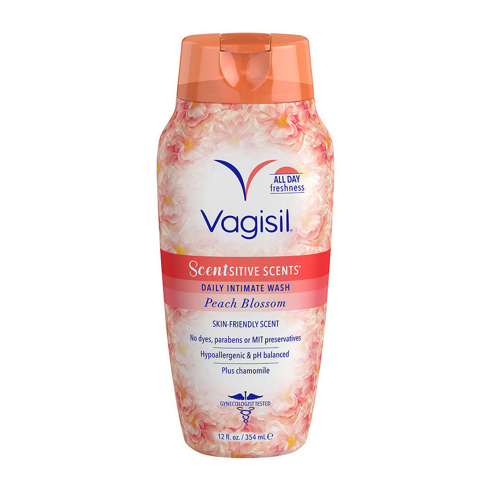 Vagisil Scentsitive Scents Daily Intimate Vaginal Wash, Peach Blossom Scent, 12 Oz