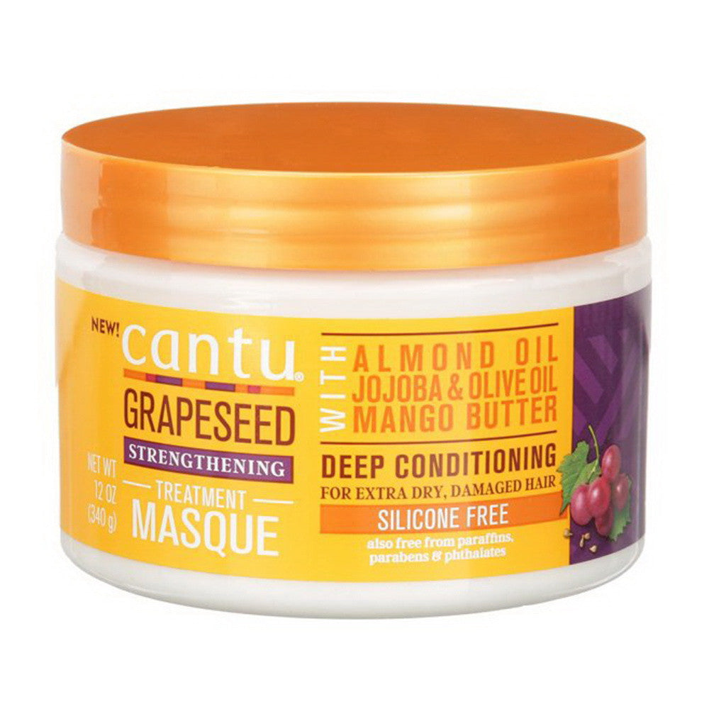Cantu Grapeseed Strengthening Treatment Hair Masque, 12 Oz