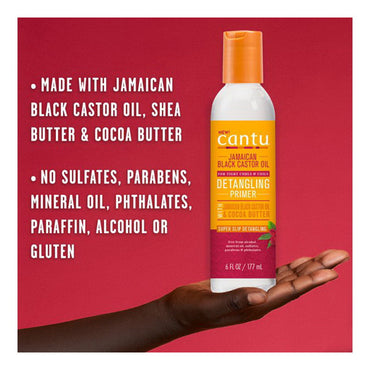 Cantu Jamaican Black Castor Oil Detangling Primer, 6 Oz