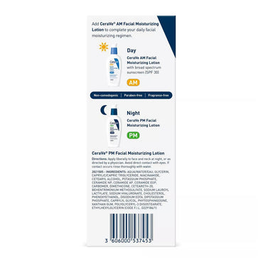 Cerave PM Facial Moisturizing Lotion, Ultra Lightweight, 3 Oz