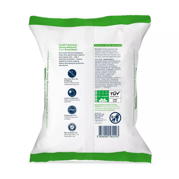 CeraVe Hydrating Makeup Remover Wipes, 25 Ea
