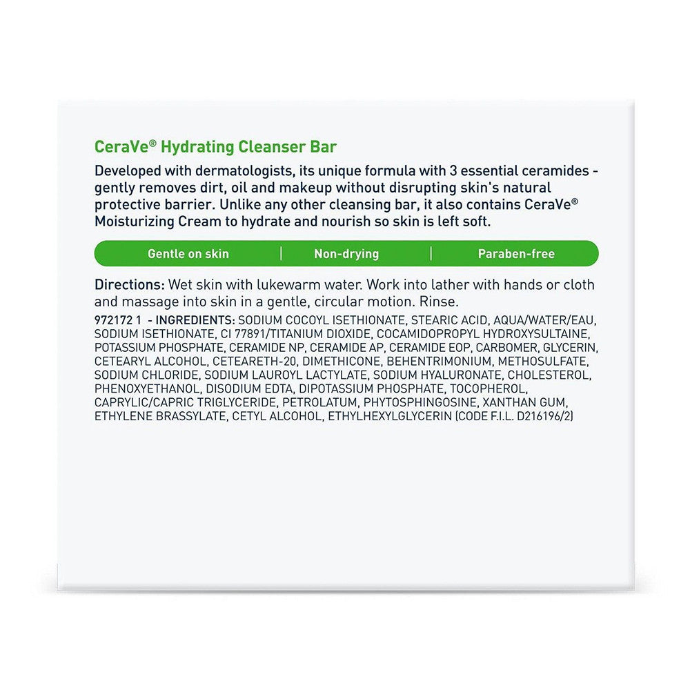 CeraVe Hydrating Cleanser Bar for Normal to Dry Skin, 4.5 Oz