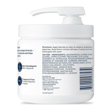 CeraVe Moisturizing Cream for Face and Body Daily Moisturizer for Normal to Dry Skin, 16 Oz.