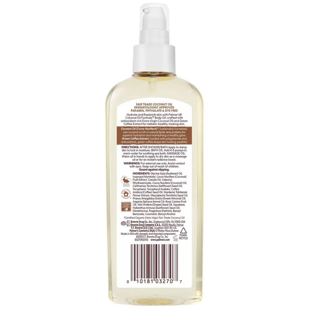 Palmers Coconut Oil Formula Coconut Body Oil, 5.1 Oz