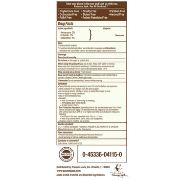 Panama Jack Continuous SPF 15 Sunscreen Spray, 5.5 Oz