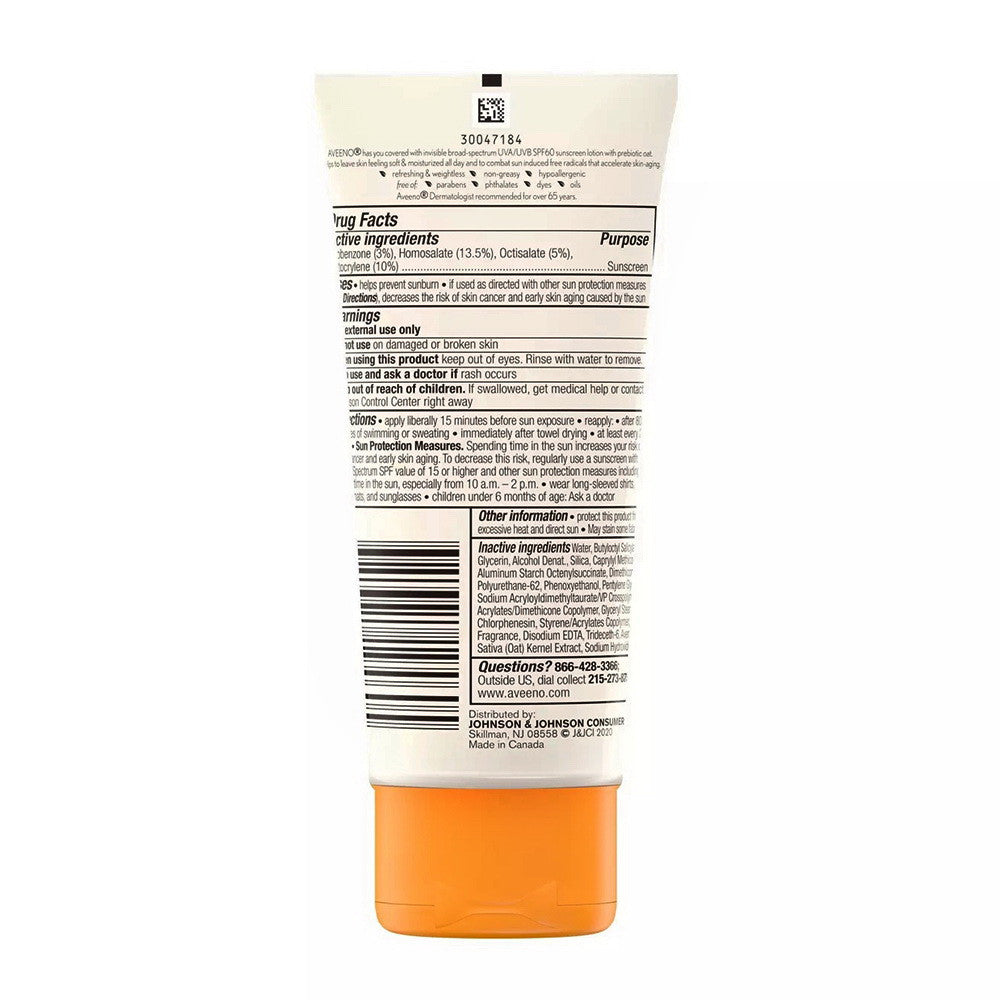 Aveeno Protect & Hydrate Sunscreen Body Lotion SPF 60, 3 Oz