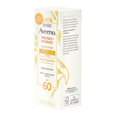 Aveeno Protect + Hydrate Face Sunscreen Lotion for Face With SPF 60, 2 Oz