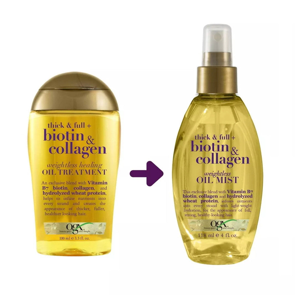 Ogx Biotin And Collagen Weightless Hair Oil Mist, 4 Oz