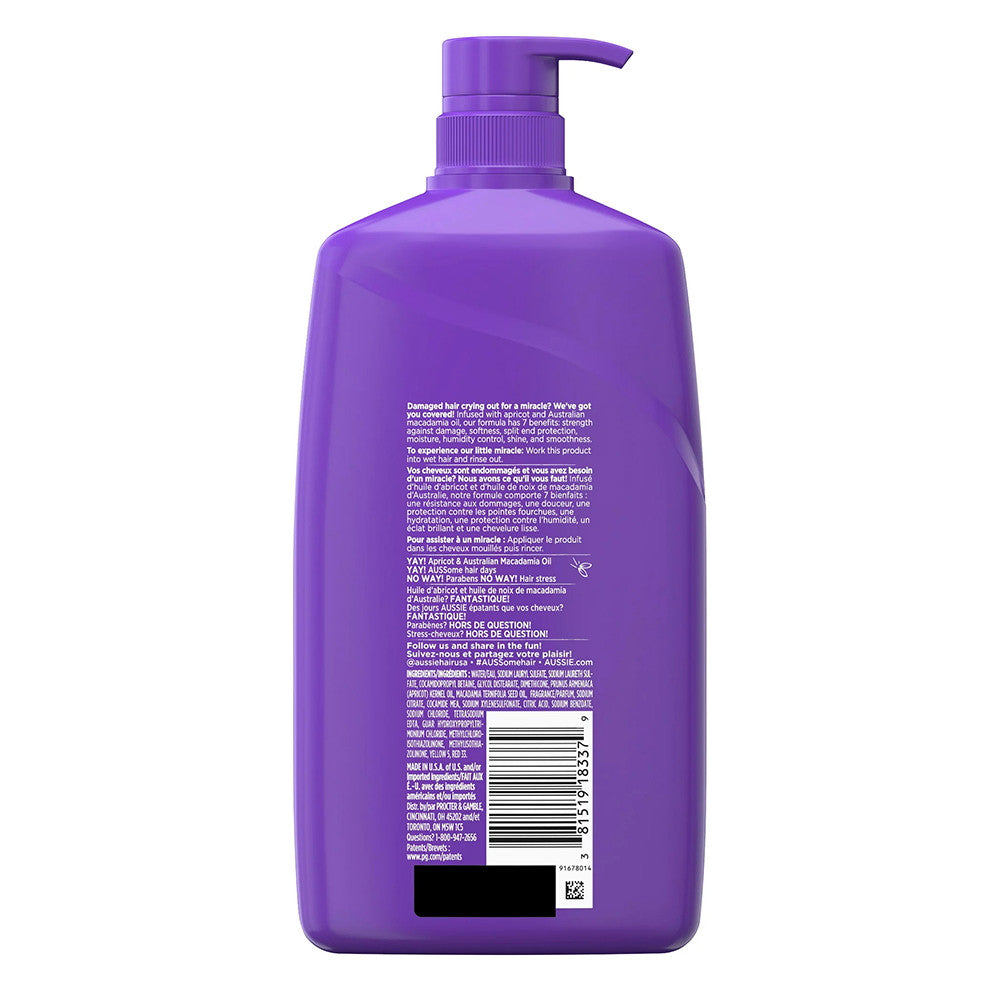 Aussie Total Miracle 7 in1 Shampoo with Pump, 26.2 Oz