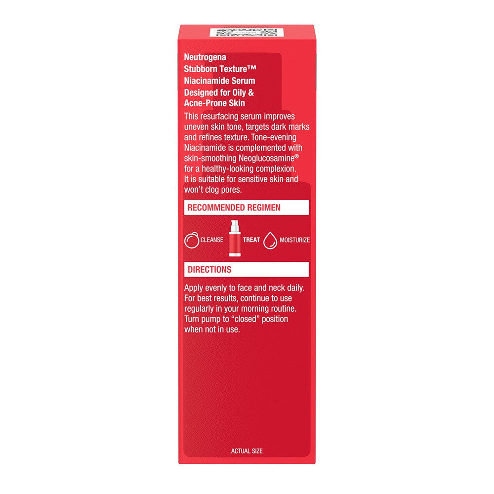 Neutrogena Stubborn Texture Resurfacing Face Serum Niacinamide, 1 Oz