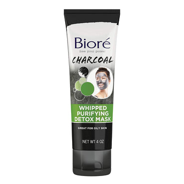 Biore Charcoal Whipped Purifying Detox Face Mask, 4 Oz