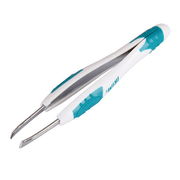 Trim Beauty Care Stainless Steel Non Slip Grip Slant Tip Tweezers, 1 Ea