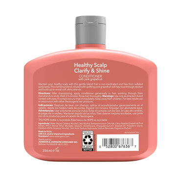 Neutrogena Conditioner for Oily Hair And Scalp with Pink Grapefruit, 12 Oz