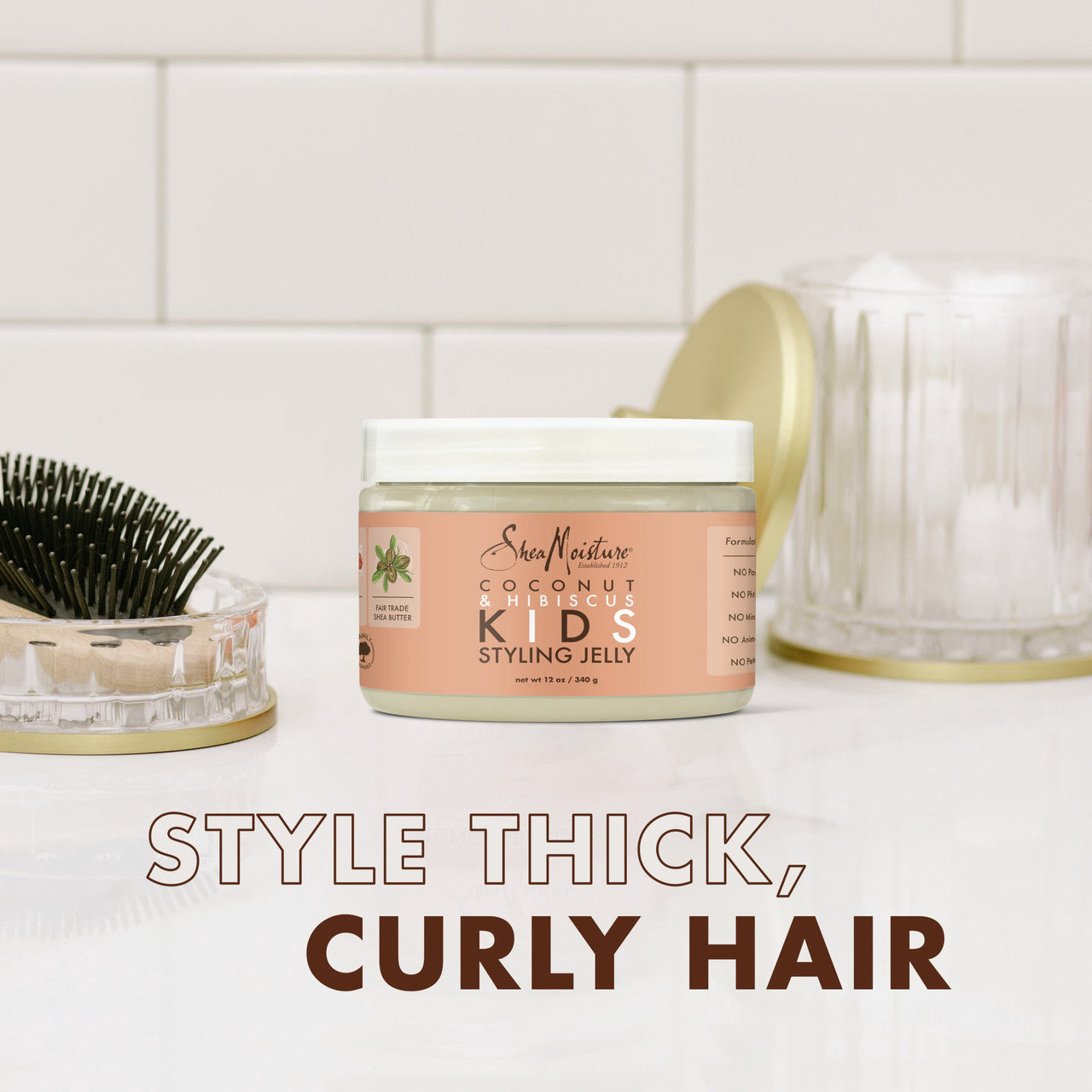 SheaMoisture Kids Coconut and Hibiscus Styling Gel, 12 Oz