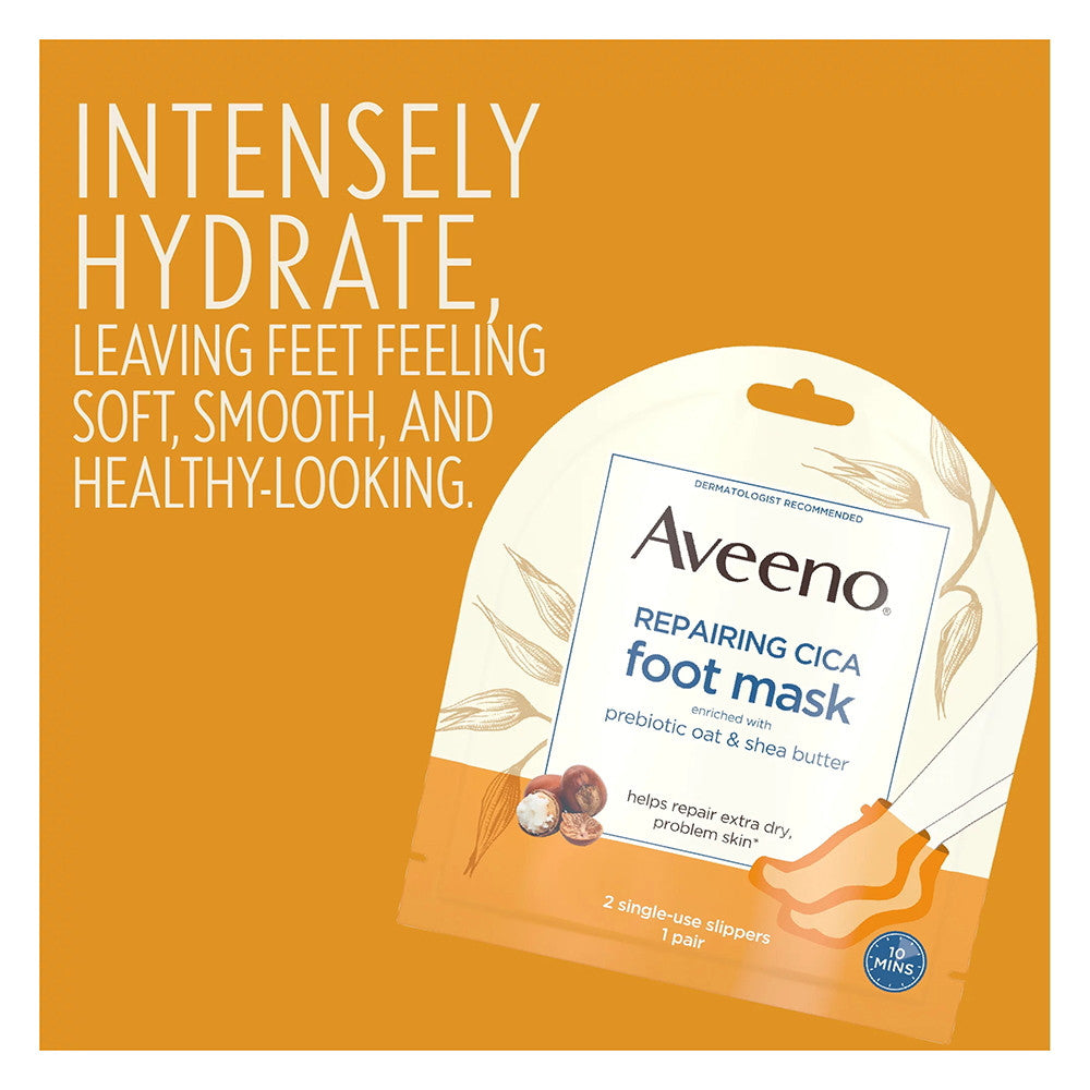 Aveeno Skin Relief Cica Foot Mask, 1 Pair