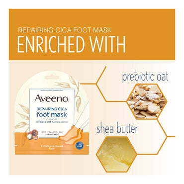 Aveeno Skin Relief Cica Foot Mask, 1 Pair