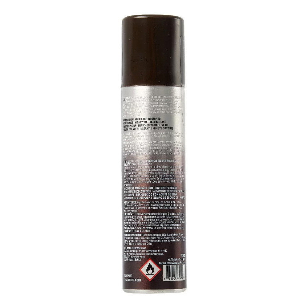 Kiss Tintation Darkest Brown Temporary Hair Color Spray, 2.82 Oz