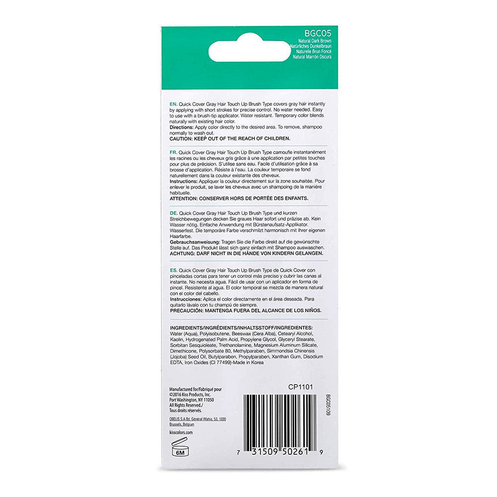 Kiss Tintation Darkest Brown Temporary Hair Color Spray, 2.82 Oz