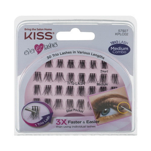 Ever EZ Lashes Trio Eye Lash Set, Medium Combo, 30 Ea