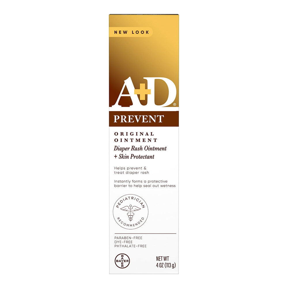 A+D Original Diaper Rash Ointment Baby Skin Moisturizer, 4 Oz