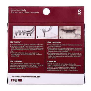 Kiss I Envy Individual Eyelashes Ultra Black Short, 1 Ea