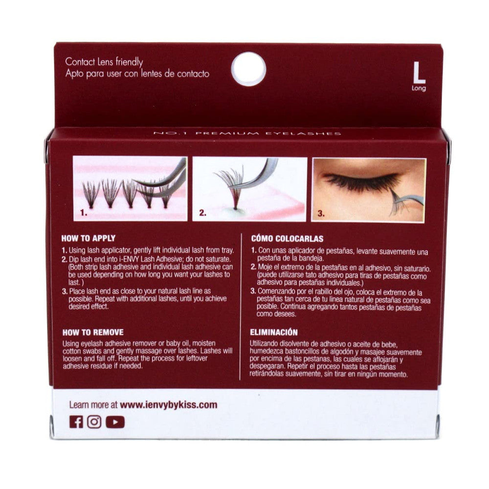 Kiss I Envy Luxe Black Long Lashes, 70 Ea