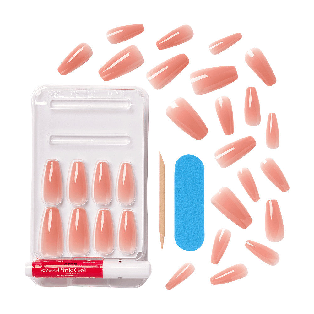 Kiss Bare but Better Sculpted Nude Fake Nails Nude Glow, 28 Ct