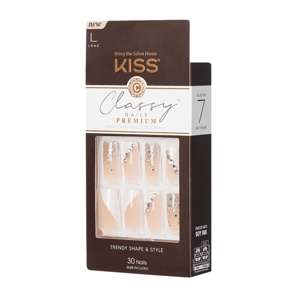 Kiss Premium Classy Fake Nails Gorgeous, 30 Ct