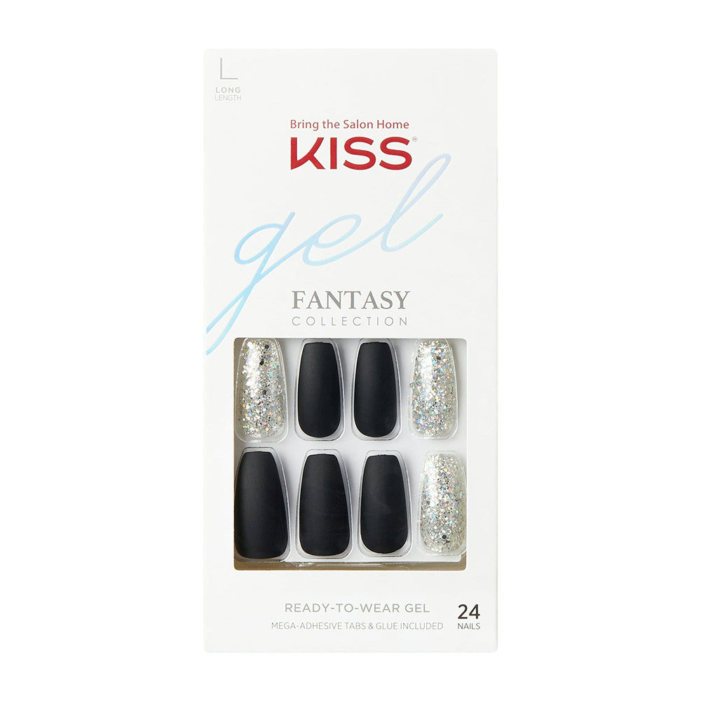 Kiss Gel Fantasy Ready to Wear Fake Nails, A Whole New World, 28 Ct