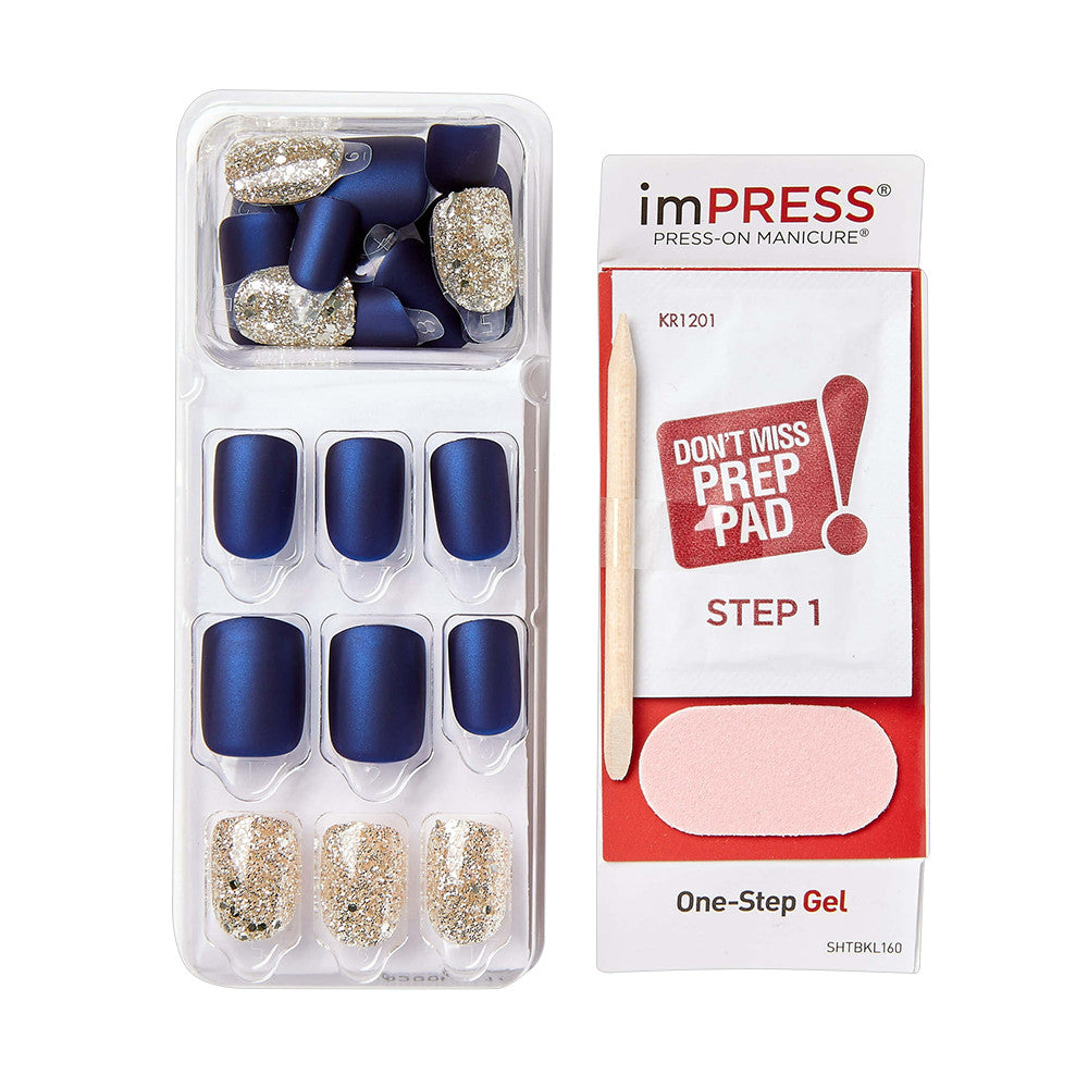 Kiss imPRESS Press on Manicure Wannabe Star, Short, 30 Ct