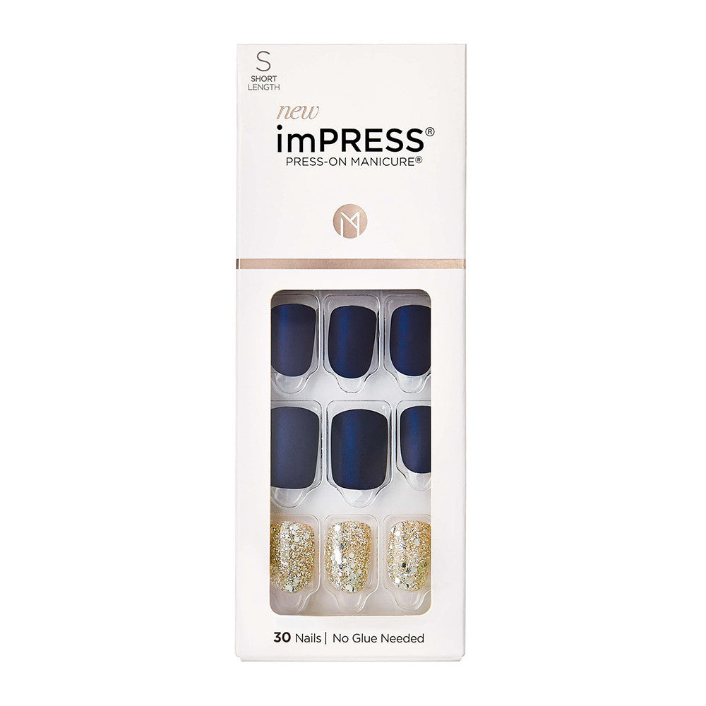 Kiss imPRESS Press on Manicure Wannabe Star, Short, 30 Ct