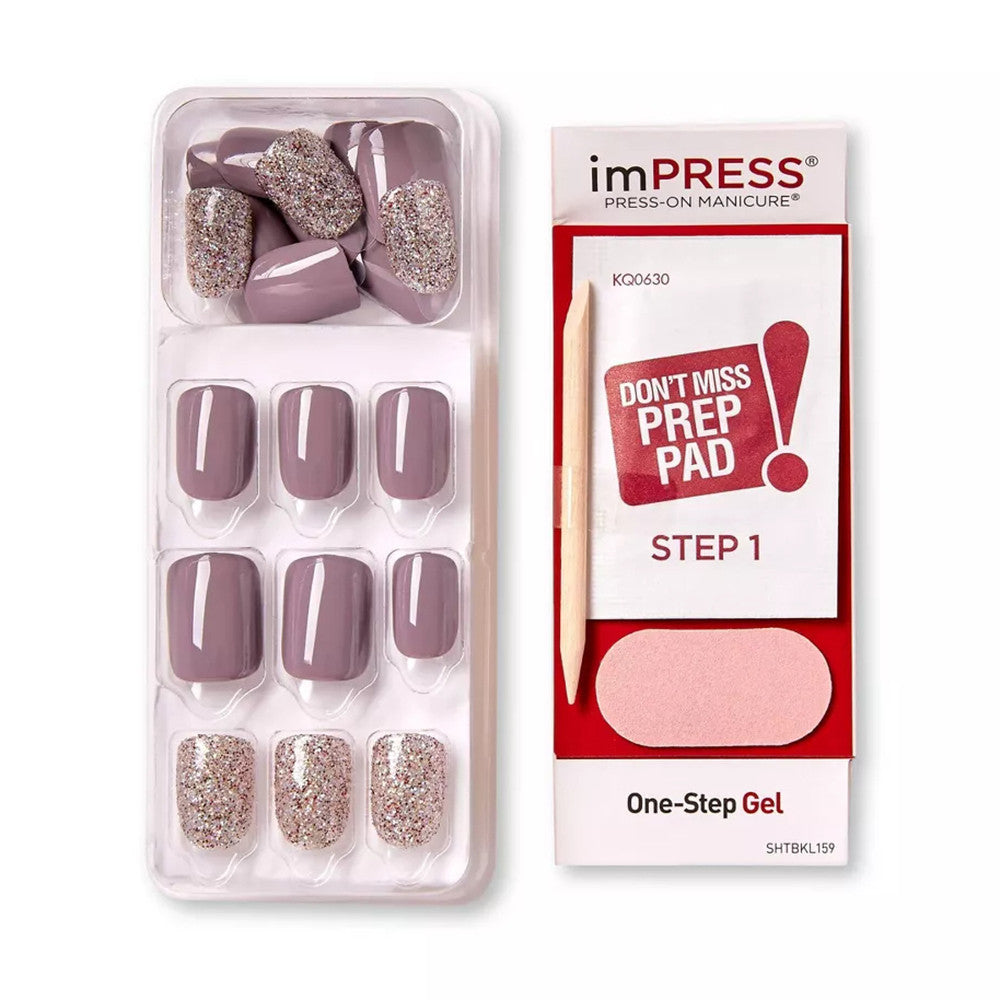 Kiss imPRESS Press on Manicure Press On Nails Flawless, 30 Ct