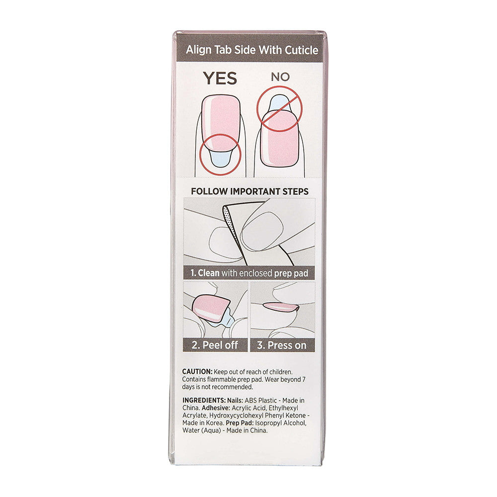 Kiss impress Color Press on Manicure Pick Me Pink, Short, 30 ct