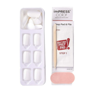 Kiss imPRESS Color Press on Manicure Frosting Short, 30 Ea