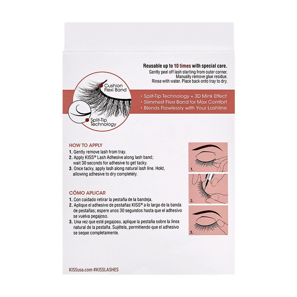 Kiss Lash Couture Naked Drama Fake Eyelashes Multipack Taffeta, 4 Ea