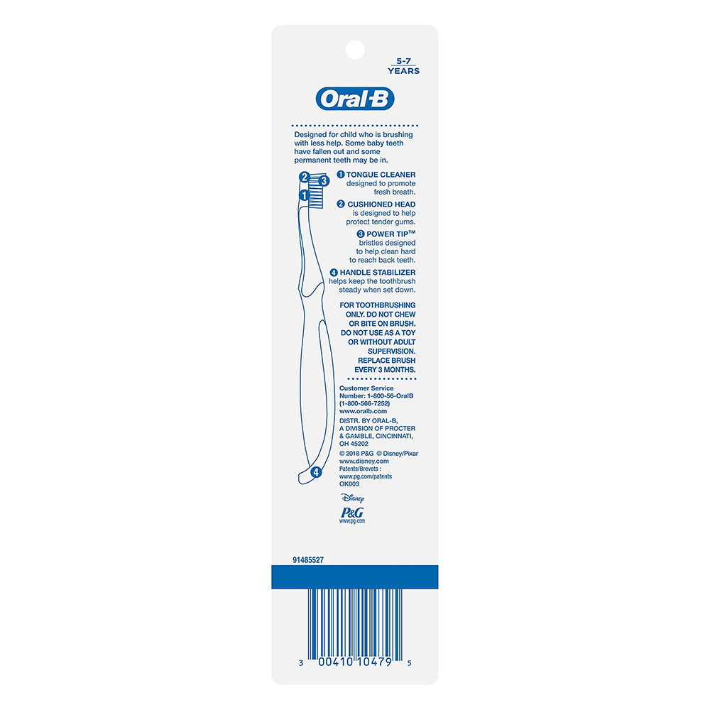 Oral-B Kids Manual Toothbrush Featuring Disney and Pixar's , 2 Ea