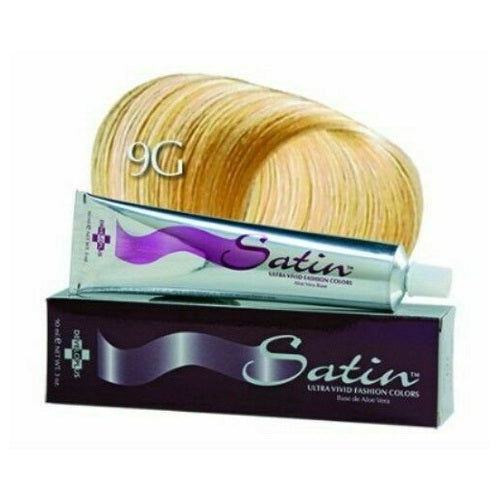 Developlus Satin Hair Color 9G Light Gold Blonde Vibrant Color Formula 3Oz (90ml)