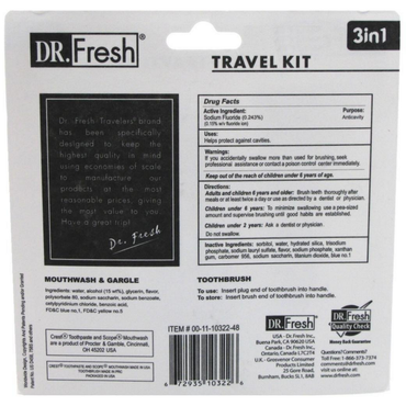 Dr. Fresh Travel Size Scope, Crest & Toothbrush, 1 Set