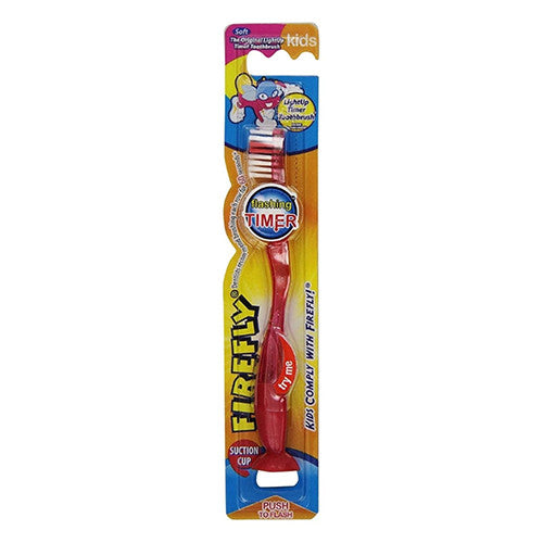 Firefly Flashing Light Up Timer Childrens Toothbrush with Suction cup, 1 Ea
