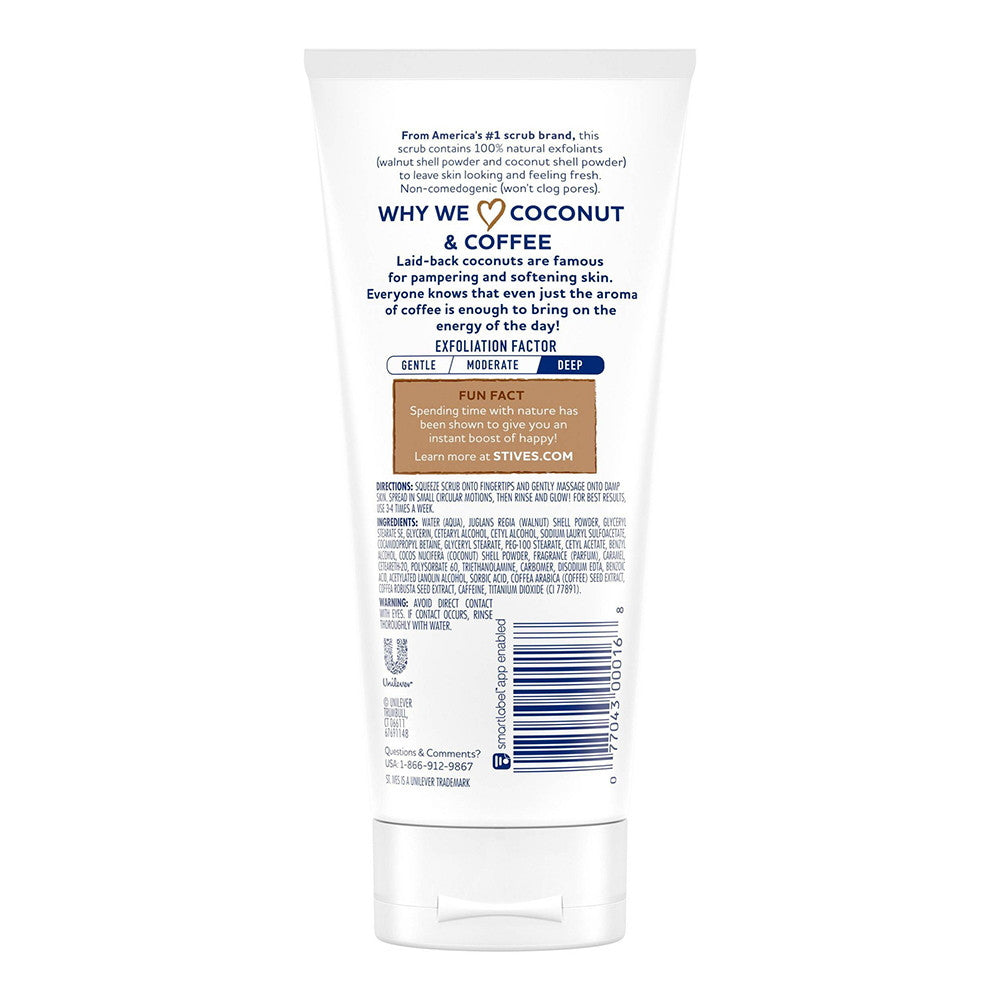 St. Ives Coconut and Coffee Energizing face Scrub, 6.0 Oz