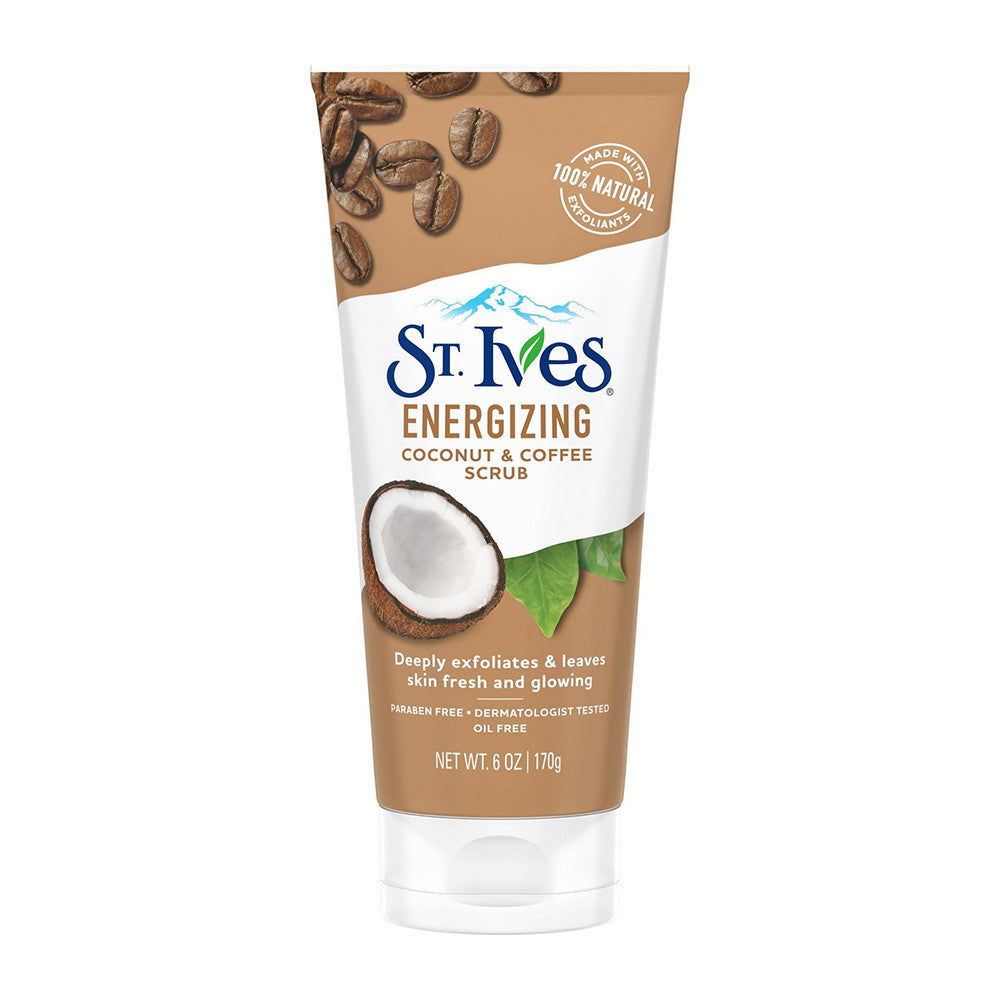 St. Ives Coconut and Coffee Energizing face Scrub, 6.0 Oz
