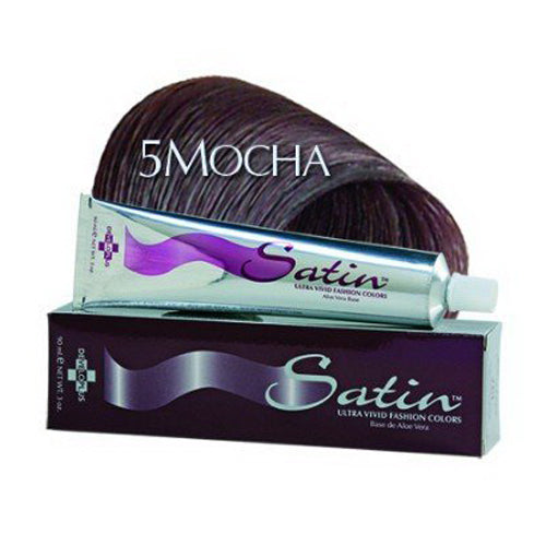 Developlus Satin Hair Color 5 Mocha Light Brown Vibrant Color Formula 3Oz (90ml)